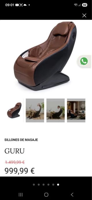 Sillón de Masaje Marrón y Negro