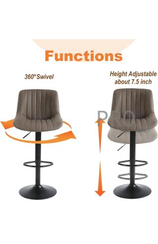 Juego de 2 taburetes de bar Youhauchair giratorios de altura