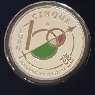Moneta 5 Euro Argento Aeronautica Militare 2023