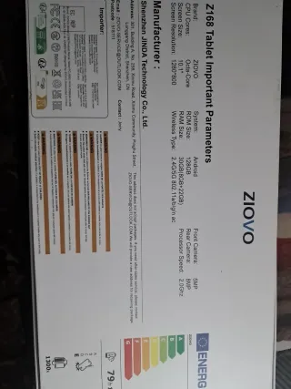 Tablet ZIOVO Z168 Azul/Morado