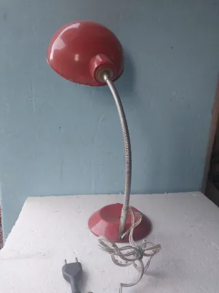 Lampada da tavolo vintage rossa Flexo