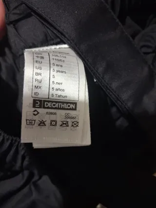 Conjunto de pantalón de nieve y guantes