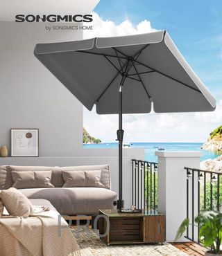 Sombrilla rectangular para balcón - Songmics