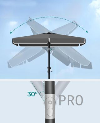 Sombrilla rectangular para balcón - Songmics