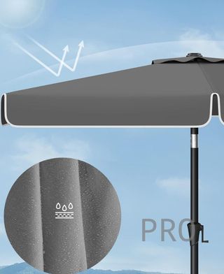 Sombrilla rectangular para balcón - Songmics