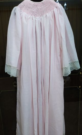Vestaglia vintage rosa con pizzo nuova