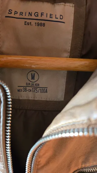 Chaqueta Bomber/ aviador Cuero Springfield Talla M