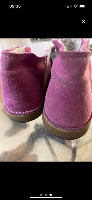 Botas niña serraje morado