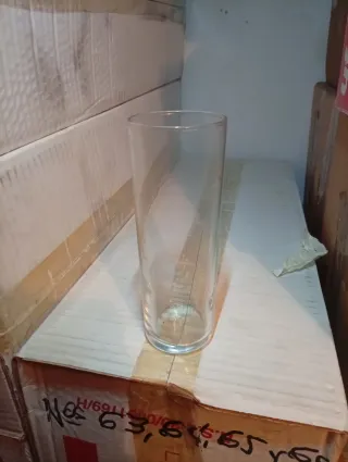 Vasos tubo de cristal transparente