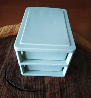 Mini Cajonera Plástico Verde Mint