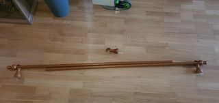 Barra cortina madera