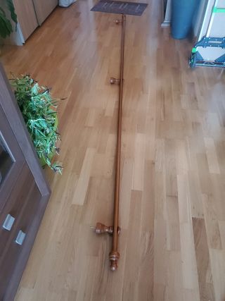 Barra cortina madera