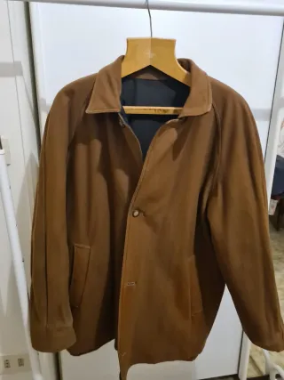 Giaccone uomo doubleface nero/marrone