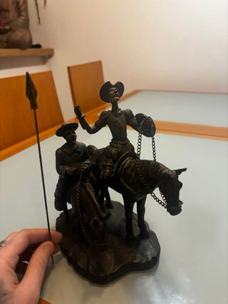 Escultura Don Quijote y Sancho Panza Bronce