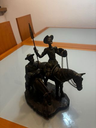 Escultura Don Quijote y Sancho Panza Bronce