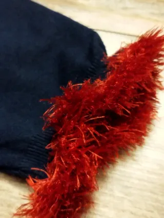 Maglioncino dolcevita con inserti pelosi