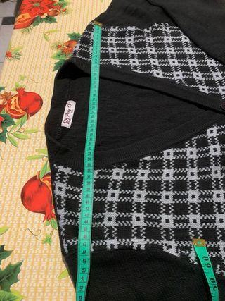 Cardigan Peng Qi a quadretti tg XXXL