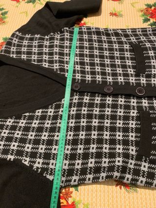Cardigan Peng Qi a quadretti tg XXXL