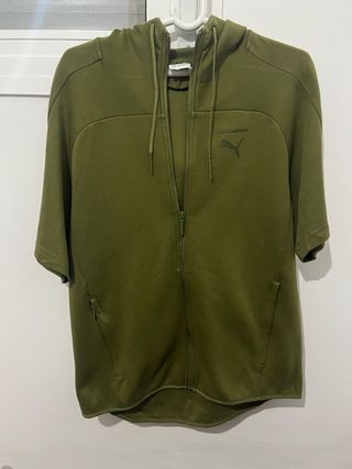 Chaqueta Puma con capucha verde militar