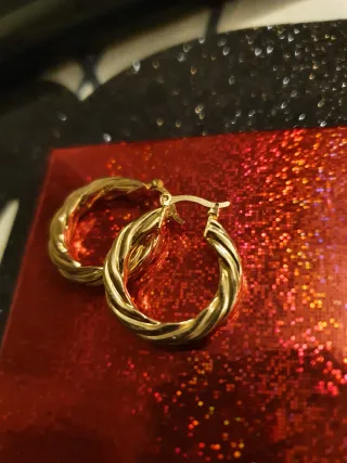 Pendientes Aro Oro Laminado 18 Kts