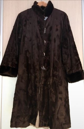 Gabardina reversible mujer beige/marrón