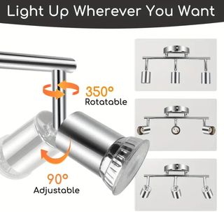 Faretti argento 3 luci GU10