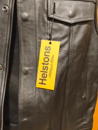 Chaleco de cuero para moto Helstons