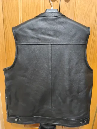 Chaleco de cuero para moto Helstons