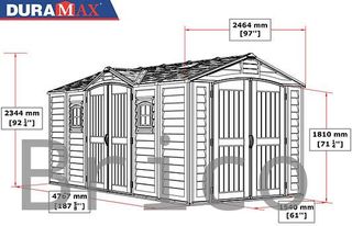 Caseta PVC Apex Pro Plus 246x476x234 cm - Duramax