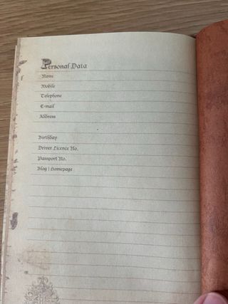 Diario agenda Harry Potter