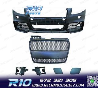 PARAGOLPES DELANTERO AUDI A4 04-07 LOOK RS4 NEGRO