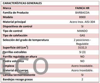Barbacoa Gas Serie 500 - B900