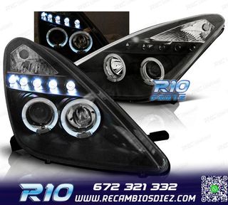 FAROS PARA TOYOTA CELICA T23 99-05 LED OJOS ANGEL NEGROS