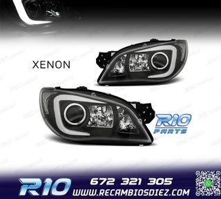 FAROS PARA SUBARU IMPREZA 05-08 TUBE LIGHT XENON FONDO NEGRO