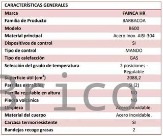 Barbacoa Gas Serie 500 - B600
