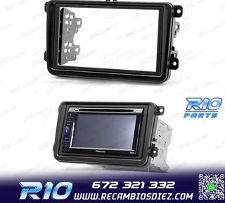 MARCO NEGRO RADIO 2-DIN PARA SEAT ALTEA LEON TOLEDO SKODA FA