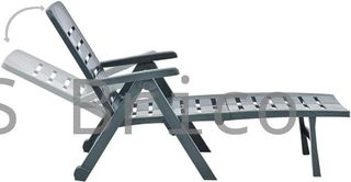 Tumbona Plegable Smeraldo con Ruedas Verde