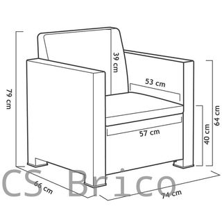 Muebles Jardín Evo Confort Grafito