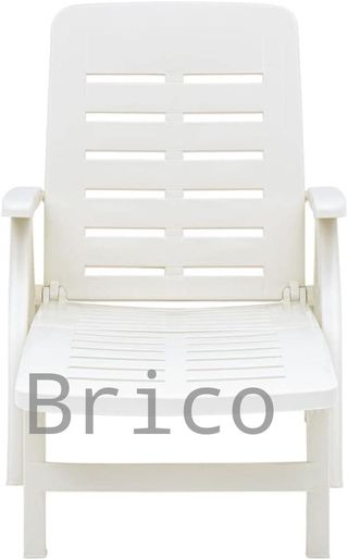 Tumbona Plegable Smeraldo con Ruedas Blanca