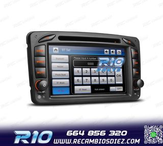 RADIO NAVEGADOR PARA MERCEDES CLASE A C CLK USB GPS TACTIL H