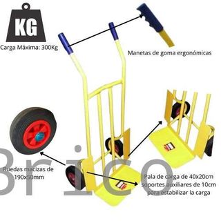 Carretilla Almacén Rueda Maciza 300 Kg