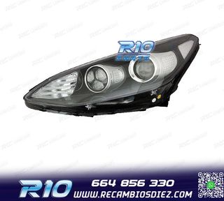 FARO IZQ KIA SPORTAGE 16-20 FONDO NEGRO LED