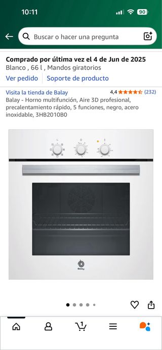 Horno Balay a estrenar