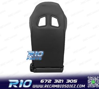 ASIENTO DEPORTIVO SEMI BAQUET UNIVERSAL LOOK SPARCO CUERO NE