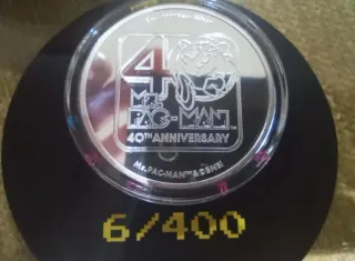 Moneda Plata Ms Pacman 40 Aniversario 2021