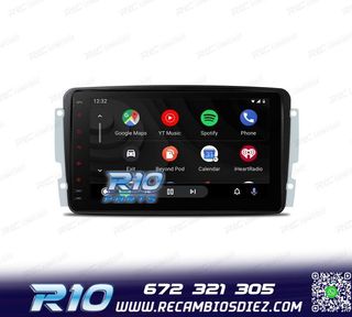 RADIO GPS ANDROID 12 PARA MERCEDES VIANO VITO C W203 A W168