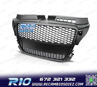 PARRILLA AUDI A3 8P 08-12 LOOK RS3 NEGRO