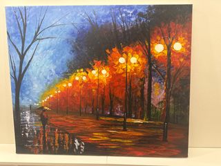 Cuadro Óleo Leónidas Afremov Calle Iluminada
