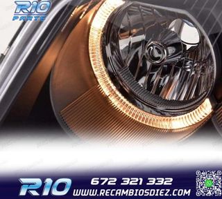 FAROS VOLKSWAGEN VW PASSAT 3BG 00-05 OJOS ANGEL FONDO NEGRO