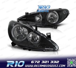 FAROS PEUGEOT 307 01-05 OJOS ANGEL FONDO NEGRO H7 H7